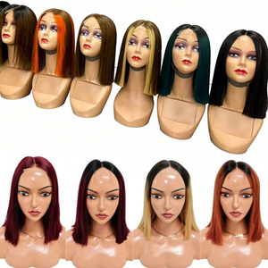 โปรโมชั่น 49$ Letsfly Kim K วิกผมบ๊อบแบบปิดหน้าผาก 2x6  แบบตรง 12 นิ้ว 12A สีเขียวธรรมชาติ ผมแท้ ราคาถูก ขายส่ง - Product Image 1