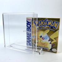 Boîtes de console vidéo SHP en acrylique transparent personnalisé Gameboy Color CIB Version japonaise Vitrine de jeu garçon avec couvercle magnétique ou coulissant