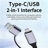 Cable de Red Gigabit USB Tipo C a RJ45 2 en 1, con Conector de Aleación de Aluminio y Trenzado de Algodón, Precio de Fábrica, para Laptop y Teléfono Inteligente