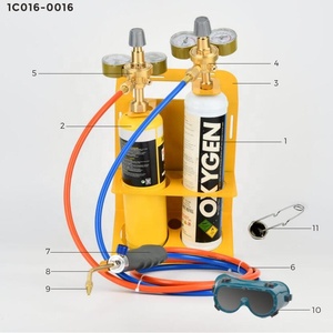 Kit de <span class=keywords><strong>chalumeau</strong></span> au propane et à l'oxygène, <span class=keywords><strong>chalumeau</strong></span> de soudage au gaz, <span class=keywords><strong>mini</strong></span> <span class=keywords><strong>chalumeau</strong></span> au propane <span class=keywords><strong>pour</strong></span> la soudure, le brasage et le chauffage - Product Image 6