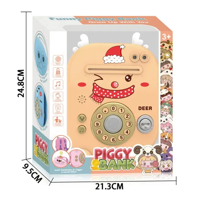 XZG custom electronic piggy banks kids children money box for bank toy save with fingerprint
