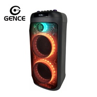 Speaker Portabel Baterai 50-100W dengan Lampu RGB Dinamis Ganda 8-Inci Super Bass untuk Panggung, Luar Ruangan, dan Penggunaan di Rumah