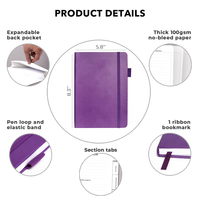 2023 vente en gros A5 A6 A7 personnaliser Macaron blanc ligné couverture rigide couleur pastel blanc cahier à couverture rigide avec logo personnalisé