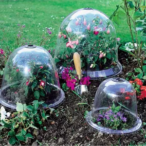 Garden Cloche Dome Plant Bell Flower Covers For Seeds Decor Planting Protector Cover Plastic For Backyard Plant Cover
