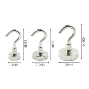 Gancho magnético de 15mm, 20mm, 25mm, gancho individual de acero resistente para almacenamiento en la cocina, sin necesidad de perforación - Product Image 5