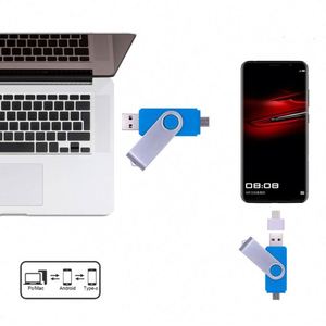 Clé USB pivotante multifonctionnelle 3-en-1 universelle pour fournisseurs, nouvelle, 2 Go, 4 Go, 64 Go, 128 Go, Type C, 2-en-1 - Product Image 4