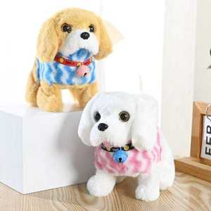 Jouet pour chien <span class=keywords><strong>Golden</strong></span> <span class=keywords><strong>Retriever</strong></span> en peluche, <span class=keywords><strong>chiot</strong></span> qui marche et aboie, simulation de bébé, jouet électrique en peluche intelligent interactif pour animaux de compagnie - Product Image 1