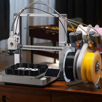 Imprimante 3D A1 Combo pour Maquettes, Nivellement Entièrement Automatique, Haute Vitesse et Précision, Imprimante Multicolore avec AMS, Imprimante 3D FDM