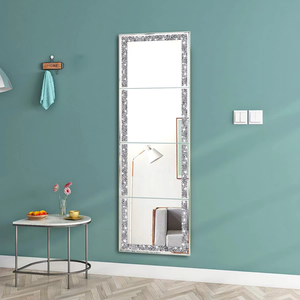 Trend WXM-1591 Standing Diamonds <b>Rectangle</b> Floor <b>Mirror</b> 3D Modern Luxury Full Body <b>Mirror</b> <b>Wall</b> Mounted Dressing <b>Mirror</b> LED - Product Image 2