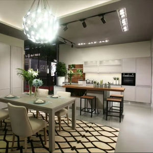 Meubles de cuisine modulaires en <span class=keywords><strong>bois</strong></span> massif de style européen français, sur mesure, couleur <span class=keywords><strong>et</strong></span> taille personnalisables, écologiques, pour villa - Product Image 1