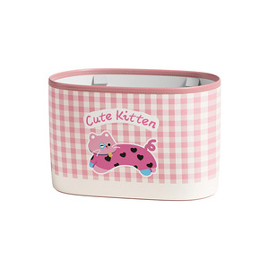 Bolsa de Basura para Auto con Diseño de Gato de Dibujos Animados, Organizador Colgante Multifuncional, Contenedor de Residuos Impermeable para Niños, Interior de Auto - Product Image 2