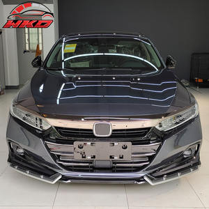 ลิ้นกันชนหน้าสำหรับ Honda Accord 2021-2022 รุ่น IKON สีดำเงา/เงิน วัสดุ PP สปอยเลอร์ 5 ชิ้น พร้อมดิฟฟิวเซอร์และแผ่นกันกระแทก - Product Image 2