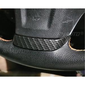 Volante de fibra de carbono con decoración brillante superior e inferior, modificación ligera mate para Subaru XV 2012-2014 - Product Image 3