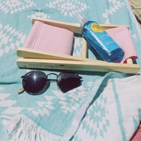 Oreiller de plage léger pour l'extérieur, hamac de tête en coton et bois de qualité supérieure pour le soutien du cou, appui-tête de plage pliable avec oreiller