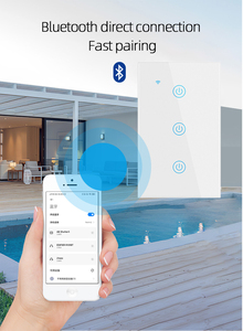 Tuya saklar dinding Cerdas WiFi, kontrol pencahayaan Universal 1/2/<span class=keywords><strong>3</strong></span>/4 <span class=keywords><strong>Gang</strong></span> penggunaan rumah kontrol suara nirkabel sentuh tunggal api nol api - Product Image 3