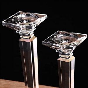 Portavelas de Cristal Transparente, Candelabro, Candelero Hecho a Mano, Estilo Europeo, Decoración del Hogar - Product Image 3