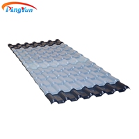 Tuile de toiture en plastique ignifuge durable, style espagnol contemporain, en PVC anticorrosion, fabriquée à la machine, largeur 1050, modèle maison