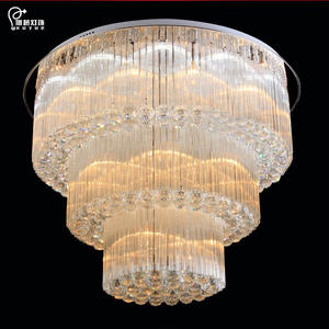 Lámpara de Techo de Cristal de Tres Niveles de Lujo Moderno, Transfronteriza, para Salas de Estar y Hoteles, Venta al por Mayor del Fabricante de Zhongshan - Product Image 2