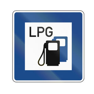 لافتة تحذير لمحطة الوقود مقاومة للماء عالية التحمل مخصصة من الألومنيوم مطبوعة بالأشعة فوق البنفسجية عاكسة للضوء لسلامة المرور - Product Image 1