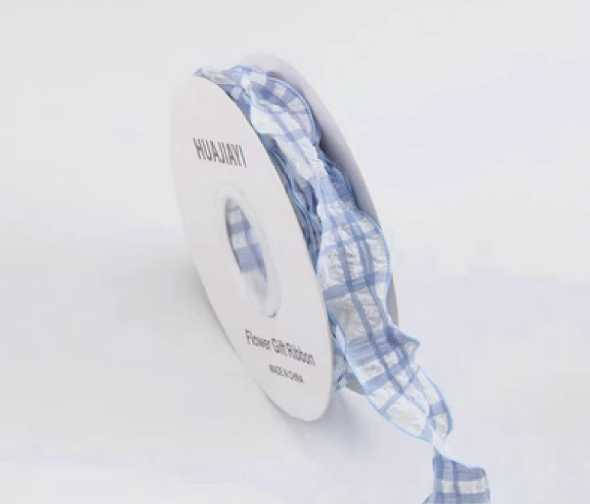 Plis à carreaux bleus*2,5 cm*10 tailles