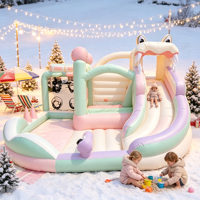 Structure gonflable personnalisée Macaron Crocodile avec toboggan aquatique et piscine, château gonflable combiné pour enfants, idéale pour les fêtes en extérieur et les entreprises de location