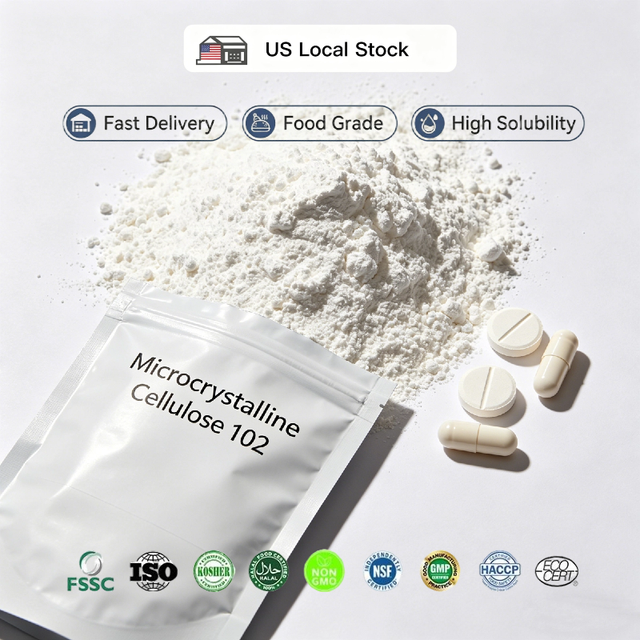 Microcrystalline Cellulose Powder (MCC102)High Purity and Low Impurities Food Grade Suitable for Health Product Tablets