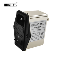 DOREXS Filtre EMI passe-bas certifié IEC 1A 3A 6A 10A | Filtre de ligne électrique anti-bruit de haute qualité