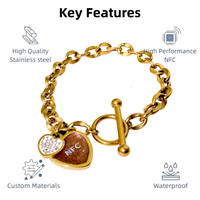 Wiederaufladbares Smart RFID/NFC Edelstahl-Armband mit 213 Chip für Zugangskontrolle und Mitgliedskarten – OEM/ODM, geringe Mindestbestellmenge