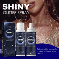 Semprotan Glitter Tubuh Jaysuing Shimmer, Highlighter Mist Pembentuk Film untuk Rambut, Pakaian, Pesta, Klub Malam, Halloween, Grosir, OEM