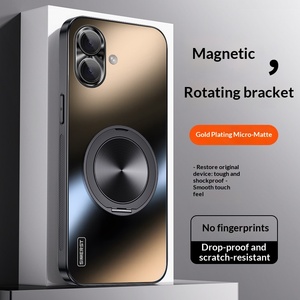 Funda Protectora Magnética Anti-Caídas para 17 Pro, Diseño Creativo Ultrafino, Ecológica, Dorado Brillante Mate, Protección 360° - Product Image 6