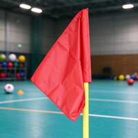 Drapeau de signalisation rouge professionnel pour arbitre d'athlétisme Vance Sports, avec long mât en fibre de verre, robuste et mobile pour l'extérieur