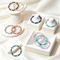 Bracelet Élastique en Perles Facettées de Pierre Gemme Naturelle et Perle d'Eau Douce, Nouvelle Collection, Vente en Gros, avec Aigue-marine Bleue et Pierre de Soleil