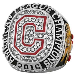 Anillo Conmemorativo del Campeonato <span class=keywords><strong>de</strong></span> los <span class=keywords><strong>Cleveland</strong></span> Indians 2016, Chapado en Plata, con Piedras Preciosas, para Boda, Compromiso o Fiesta - Product Image 2