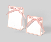 CSMD 100 pièces fabricants chinois en gros fournisseurs de Yiwu matériel de papier bon marché boîte-cadeau rose pour les invités de mariage porte cadeau