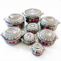 Lot de 8 pots à orchidées en acier inoxydable de 1L à 20L, double couche, épaissis, grande capacité, pour la conservation des fleurs