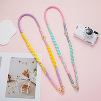 Dragonne de téléphone en polyester, cordon personnalisé en nylon, sangle de cou, chaîne de téléphone avec logo, breloque en nylon