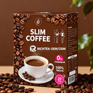 Richtek doğal bitkisel zayıflama yeşil kahve tozu anında Reishi kahve meyve aromalı nötr tadı çanta içinde paketlenmiş - Product Image 4