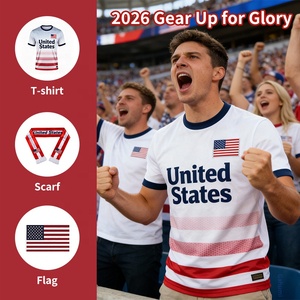 Maillot de football personnalisé 2026 à impression numérique, 100 % polyester, séchage rapide, imperméable, respirant, souvenir pour supporter de football - Product Image 4