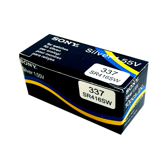 5PCS/lot for SONY Original 337 SR416SW 1.55V Silver Oxide Button Cell Battery LR416 337A AG6 for Watch Toys