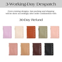 Hongbo Best Selling A7 Embossed Smooth Leather Loose Fly Leaf with Pouch and Card Slots for Budget Binder