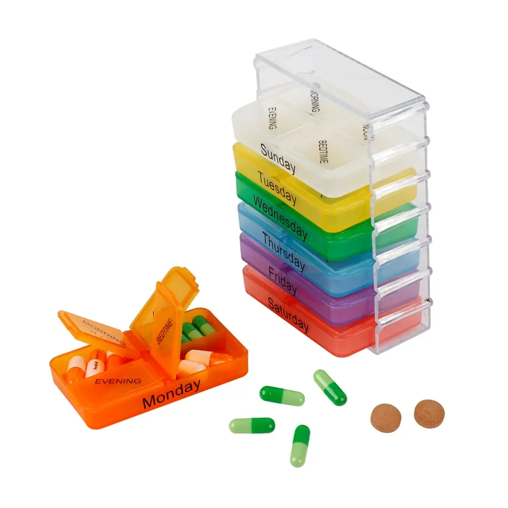 New products weekly colorful pill box plastic medicine case