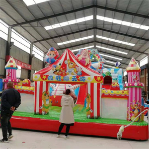 Château gonflable géant commercial d'<span class=keywords><strong>extérieur</strong></span> sur le thème des animaux avec souffleur, en PVC, taille personnalisable - Product Image 2