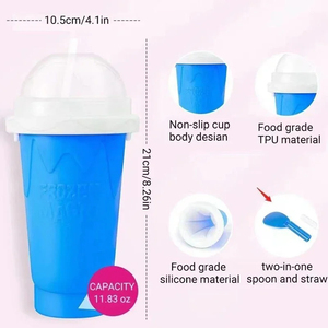 Gobelet Magique Réutilisable en Plastique pour Slushy DIY à Congélation Rapide – Idéal pour Smoothies et Crèmes Glacées, Conception à Presser pour Boissons Froides - Product Image 2