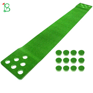Alfombra de práctica de golf Ss, 45 cm x 335 cm, césped artificial con 12 hoyos para equipos de entrenamiento en interiores y exteriores - Product Image 1