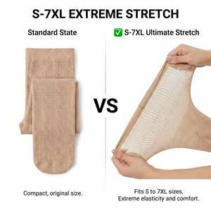 Pantimedias a Cuadros Tallas Grandes S-7XL, Estilo Gótico, Ultra Elásticas, Transparentes, <span class=keywords><strong>de</strong></span> Cintura Alta, Sexys y Finas - Product Image 2