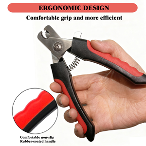 Cortauñas Profesional de Acero Inoxidable para Perros y Gatos, Color Rojo - Product Image 3