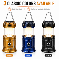 Lanterne solaire portable pour le camping, lampe de tente LED pliable, équipement de survie d'urgence, lampe rétractable légère pour la randonnée