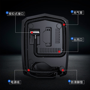 เครื่องสูบลมยางรถยนต์ Rundongautoaccessories 80W 12V หน้าจอดิจิตอล พกพาสะดวก สำหรับยางรถยนต์ - Product Image 4