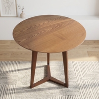 Table basse ronde en bois massif, démontable, durable, moderne et minimaliste, de taille personnalisée, pour pique-nique, camping et salon
