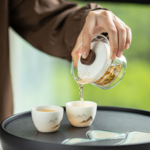 Gaiwan en verre Yuanshan, haute teneur en borosilicate, résistant à la chaleur, avec couvercle, bol à thé portable pour le thé Kung Fu - Product Image 4
